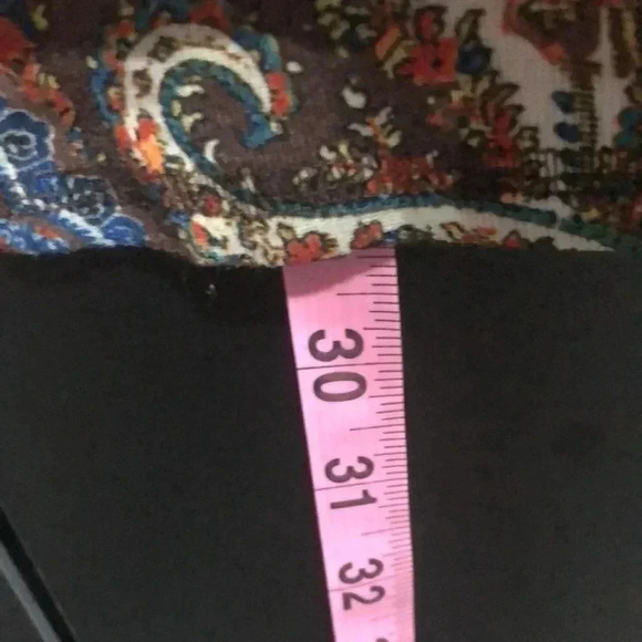 Energe Boho & Animal print, bell mid sleeve,v-neck,gold button detail - Picture 8 of 9